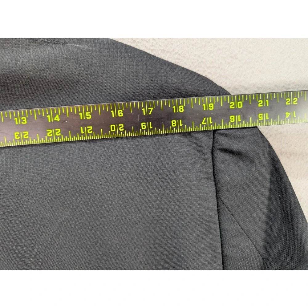 Pronto Uomo Blazer Jacket Mens 43R Black Wool Blend Two Button‎ Corpcore Formal